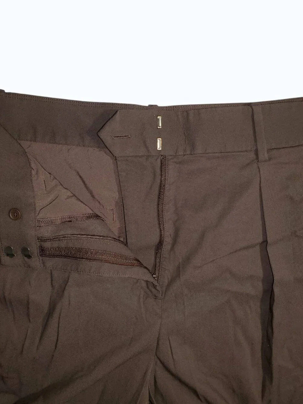 Lululemon Pleat-Front High-Rise Trouser Pants Women's 12 Espresso Brown Wide Leg - Picture 7 of 8